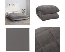 vidaXL - Verzwaringsdeken - 220x235 - cm - 11 - kg - stof - grijs