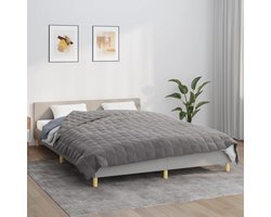 vidaXL - Verzwaringsdeken - 220x240 - cm - 11 - kg - stof - grijs