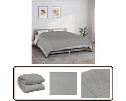 vidaXL - Verzwaringsdeken - 220x260 - cm - 11 - kg - stof - grijs