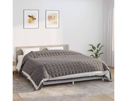 vidaXL - Verzwaringsdeken - 220x260 - cm - 11 - kg - stof - grijs