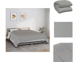 vidaXL - Verzwaringsdeken - 220x260 - cm - 15 - kg - stof - grijs