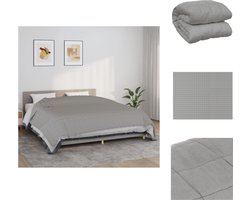 vidaXL - Verzwaringsdeken - 235x290 - cm - 11 - kg - stof - grijs