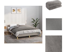 vidaXL - Verzwaringsdeken - met - hoes - 152x203 - cm - 11 - kg - stof - grijs