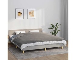 vidaXL - Verzwaringsdeken - met - hoes - 155x220 - cm - 7 - kg - stof - grijs