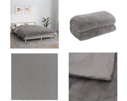 vidaXL - Verzwaringsdeken - met - hoes - 200x200 - cm - 13 - kg - stof - grijs
