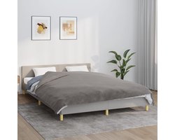 vidaXL - Verzwaringsdeken - met - hoes - 200x220 - cm - 13 - kg - stof - grijs