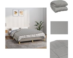 vidaXL Verzwaringsdeken - Verzwaringsdekens - Deken - Beddengoed - Verzwaringsdeken 152x203 cm 7 kg stof grijs