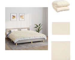 vidaXL Verzwaringsdeken - Verzwaringsdekens - Deken - Beddengoed - Verzwaringsdeken 155x220 cm 7 kg stof lichtcrèmekleurig