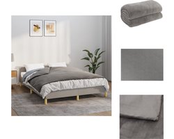vidaXL Verzwaringsdeken - Verzwaringsdekens - Zwaartedeken - Verzwaarde Deken - Verzwaringsdeken met hoes 150x200 cm 7 kg stof grijs