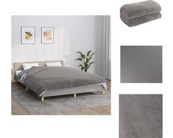 vidaXL Verzwaringsdeken - Verzwaringsdekens - Zwaartedeken - Verzwaarde Deken - Verzwaringsdeken met hoes 200x220 cm 13 kg stof grijs