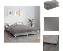 vidaXL Verzwaringsdeken - Verzwaringsdekens - Zwaartedeken - Verzwaarde Deken - Verzwaringsdeken met hoes 200x225 cm 13 kg stof grijs