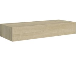 vidaXL - viaXL - Wandschap - met - lade - 60x23,5x10 - cm - MDF - eikenkleurig
