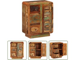 vidaXL Vintage Dressoir - Dressoir - Dressoir met 3 lades 55x30x70 cm massief gerecycled hout - Landelijk Dressoir - Multifunctionele Kast - Opbergkast