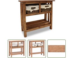 vidaXL Vintage Meubilair - Wandtafel - Wandtafel 69x28x70 cm massief mahoniehout - Retro Design - Industriële Stijl - Salontafel