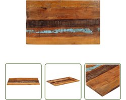 vidaXL Vintage Tafelblad - Houten Tafelblad - Tafelblad rechthoekig 25-27 mm 60x100cm massief gerecycled hout - Industriele Tafel - Tafelblad Vervangen - Massief Hout