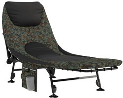 vidaXL - Visbed - met - verstelbare - modderpoten - inklapbaar - camouflage