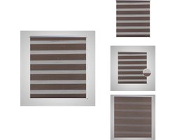 vidaXL Vitrage - Vitrages - Dubbel Rolgordijn - Dubbele Rolgordijnen - Rolgordijn duo 80 x 175 cm koffiebruin