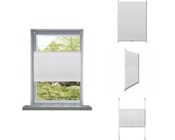 vidaXL Vitrage - Vitrages - Jaloezie - Jaloezieën - Plisséjaloezie 90x150 cm wit