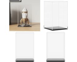 vidaXL Vitrine transparant 14x14x22 cm acryl - Vitrine - Vitrines - Vitrinekast - Stolp