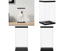 vidaXL Vitrine transparant 20x20x38 cm acryl - Vitrine - Vitrines - Vitrinekast - Stolp