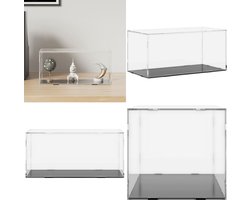 vidaXL Vitrine transparant 24x12x11 cm acryl - Vitrine - Vitrines - Vitrinekast - Stolp
