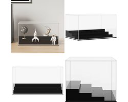 vidaXL Vitrine transparant 24x16x13 cm acryl - Vitrine - Vitrines - Vitrinekast - Stolp