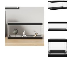 vidaXL Vitrine - Vitrines - Vitrinekast - Stolp - Vitrine transparant 30x15x14 cm acryl