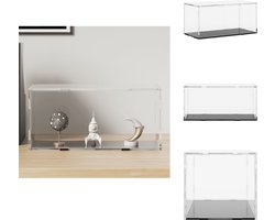 vidaXL Vitrine - Vitrines - Vitrinekast - Stolp - Vitrine transparant 30x15x14 cm acryl