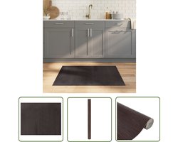 vidaXL Vloerkleden - Bamboetapijt - Vloerkleed rechthoekig 80x100 cm bamboe donkerbruin - Donkere Tinten - Woon Accessoires - Kamerdecoratie