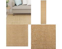 vidaXL Vloerkleed 66x300 cm natuurlijk sisal - Vloerkleed - Vloerkleden - Kleed - Tapijt