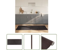 vidaXL Vloerkleed Bruin - Bamboe Vloerkleed - Vloerkleed rechthoekig 80x200 cm bamboe donkerbruin - Bamboe Tapijt - Donkere Vloerkleed - Groot Vloerkleed