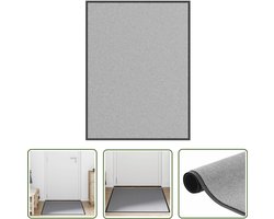 vidaXL Vloerkleed - Doorkijkmat - Deurmat 80x120 cm grijs - Halmat - Deuromranding - Anti Slip