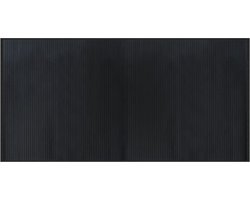 vidaXL - Vloerkleed - rechthoekig - 100x200 - cm - bamboe - zwart