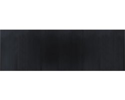 vidaXL - Vloerkleed - rechthoekig - 100x300 - cm - bamboe - zwart