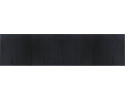 vidaXL - Vloerkleed - rechthoekig - 100x400 - cm - bamboe - zwart