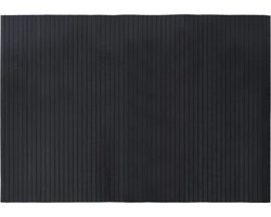 vidaXL - Vloerkleed - rechthoekig - 70x100 - cm - bamboe - zwart