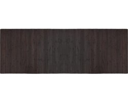 vidaXL - Vloerkleed - rechthoekig - 70x200 - cm - bamboe - donkerbruin