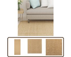 vidaXL Vloerkleed Sisal 80x200 cm - Natuurlijk Vloerkleden - Sisalfleurkleden - Natuurstoffen Vloeren - Bruine Vloerkleed - Anti Slip Vloerkleed