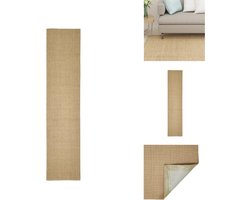vidaXL Vloerkleed - Vloerkleden - Kleed - Tapijt - Vloerkleed 66x300 cm natuurlijk sisal