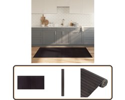 vidaXL Vloerkleed - Vloerkleden - Tapijt - Vloerbedekking - Vloerkleed rechthoekig 100x200 cm bamboe donkerbruin