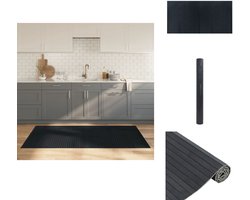 vidaXL Vloerkleed - Vloerkleden - Tapijt - Vloerbedekking - Vloerkleed rechthoekig 100x200 cm bamboe grijs