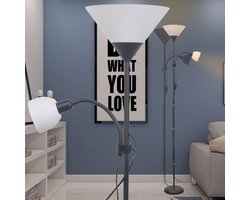 vidaXL Vloerlamp zwart