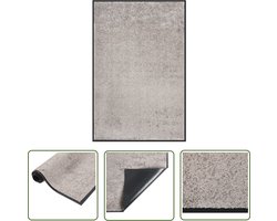 vidaXL Vloermat - Deurklink - Deurmat 80x120 cm grijs - Binnenmat - Deurmat Grijs - Antislip Mat