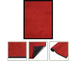 vidaXL Vloermat - Deurkmat - Deurmat 60x80 cm rood - Interieurdecoratie - Rode Deurmat - Polypropyleen Mat