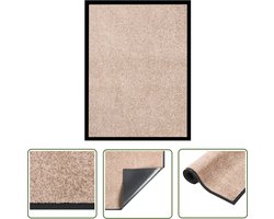 vidaXL Vloermat - Deurmat - Deurmat 40x60 cm beige - Polypropyleen Mat - Beige Mat - Halmat