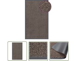 vidaXL Vloermat - Deurmat - Deurmat getuft 90x150 cm donkerbruin - Binnen Deurmat - Donkere Deurmat - Polypropyleen Deurmat
