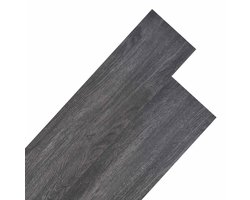 vidaXL - Vloerplanken - 18 - pcs - Zwart - en - Wit - 5,26 - m² - PVC
