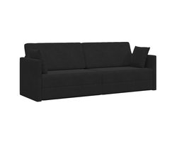 vidaXL - Vloerslaapbank - 200cm - Zwart - Fluweel