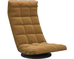 vidaXL - Vloerstoel - draaibaar - fluweel - bruin