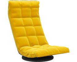 vidaXL - Vloerstoel - draaibaar - fluweel - geel